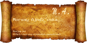 Morvay Ajnácska névjegykártya